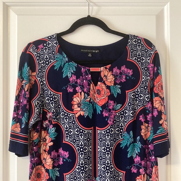 Navy Floral Dress - Picture 2 of 6